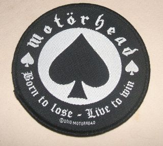 MOTORHEAD BORN TO LOSE LIVE TO WIN BRAND NEW SEW ON PATCH OFFICIAL 