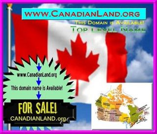 CANADIAN LAND . org Domain Name FOR SALE Top Level Real Estate 