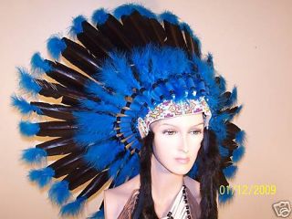 Native War Bonnet Feather Headdress, Reproduction