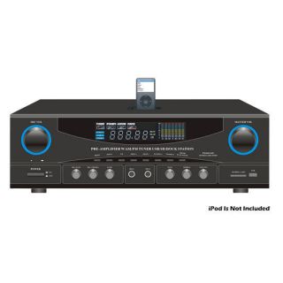   PT4601AIU 800W Stereo AM FM Tuner iPod Docking Station USB/SD Input