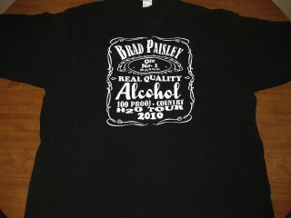 BRAD PAISLEY concert T shirt XXL tee 2010 country 100 Proof Country 