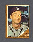 Frank Bolling signed Milwaukee Braves 1962 Topps card