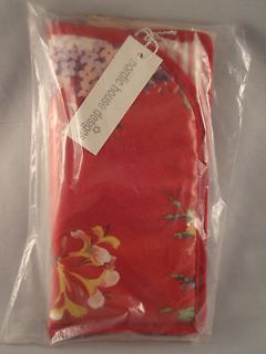 NORDIC HOUSE DESIGNS NYC EYEGLASS CASE RED FLORAL DESIGN   EYE GLASS 