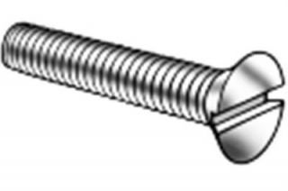 Machine Screw, Slotted Flat Hd w/Nylon Pellet, 1/4 20x3/8, Zinc Pl 