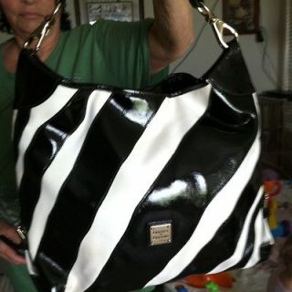 Beautiful Dooney & Bourke Zebra Striped Sac Bag Purse REDUCED PRICE 