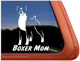 BOXER MOM High Quality Dog Auto Vinyl Window Sticker Decal ~ Super 