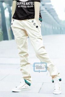 New fashoin Mens Korean Style Slim Fit Casual Straight leg Long Pants
