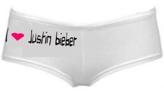 love/heart Justin Bieber ladies boyshorts/underwear