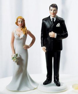 WEDDING UNIQUE BRIDE AND TALL GROOM CAKE TOPPER TOPS