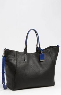 Cole Haan Crosby Shopper Leather Black Crossbody Blue Bag Handbag 