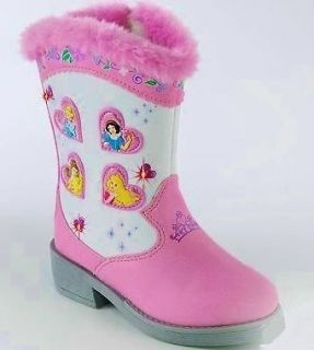 DISNEY PRINCESS Light Up Cowgirl Western Boots NWT Sz. 7, 8, 9, 10 or 