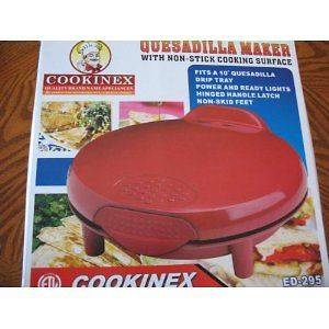 Cookinex Quesadilla Maker non stick cooking surface kitchen appliance 