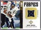 DREW BREES SAINTS CHARGERS 2006 FLEER FABRICS GAME USED JERSEY RELIC 