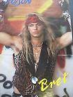 1990 Bret Michaels of Poison Hair Metal vintage pinup wall poster 