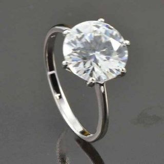 Brilliant 9k white gold filled flawless cz bridal ring,size 8,H091