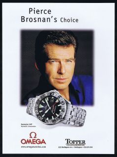 2000 Omega Seamaster GMT Watch Pierce Brosnan Print Ad