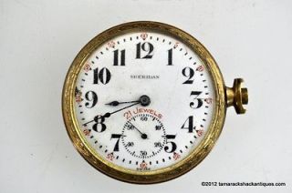 Old Buren Watch Company 21J Swiss Pocket Watch For Repair 3 Finger 
