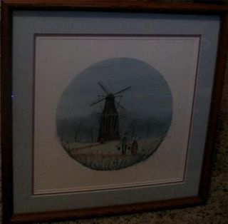 Buckley Moss~HOLLAND~P​rint in Frame~1990~407​/1000~RARE/SOL​D 