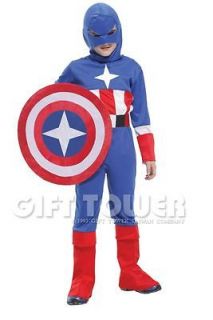NEW Captain America Child Kids Halloween Costume Outfit Cosplay Boy 