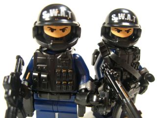 Lego custom   Swat Team Member Police  Soldier army delta force navy 