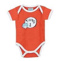 Dr. Seuss Cat in the Hat THING 1 Bodysuit 3 6 9 m TWINS