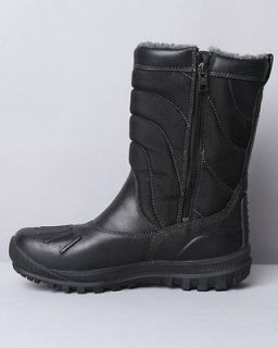 Timberland Size 9 1/2 Mount Holly Zipper Mid Calf Black Boots Womens 