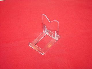 Sliding 2 Twist Clear Plastic Display Stand Plate, Photo, Print 