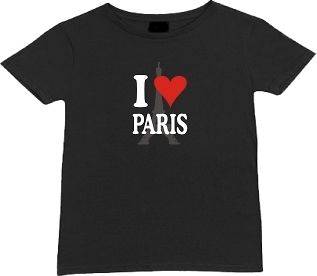 HEART PARIS T SHIRT love eiffel tower france t shirts french cool 