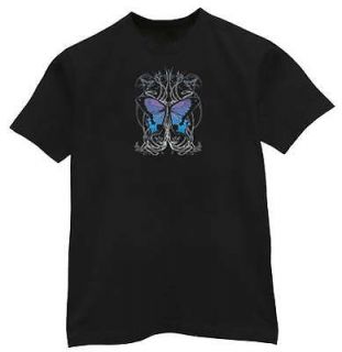 BIG & and TALL * Gothic Tribal Butterfly T shirt