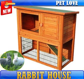 Wooden Rabbits Chicken House Coop Bunny Hen Hutch Box Small Animal