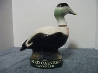 LORD CALVERT CANADIAN DECANTER ELDER DUCK 1980 LIMITED EDITION R.H 