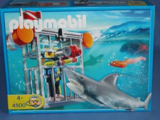 Playmobil Shark Diver with Cage & accessories 4500 New