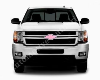 CHEVY SILVERADO PINK BOWTIE GRILLE EMBLEM COVER WRAP DECAL 07 12 (Fits 