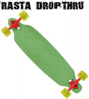 CUSTOM MAPLE LONGBOARD Skateboard RASTA 36 Drop Through (Thru)
