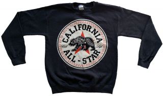 Gray California All Star Crewneck Sweater Sweatshirt Cali Republic 