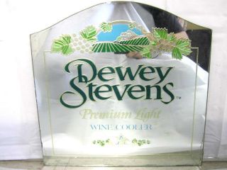   Dewey Stevens Premium Light Wine Coolers Bar AdvertismentSign Mirror