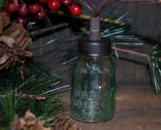 Mini Mason Jar Twinkle Light Holder ★ Primitive Christmas Tree 
