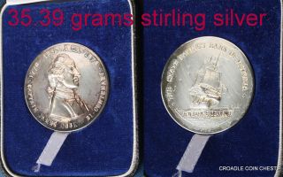 1970 CAPTAIN COOK BICENTENNIAL STATE BANK OF VICTORIA 925 SILVER MEDAL 