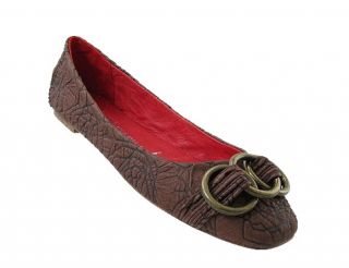 NIB JEFFREY CAMPBELL BRING ROSE BROWN LEATHER BALLET FLATS SHOES SIZE 