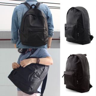   Brand New Mens Faux Leather Backpack School Bag Campus Vintage Bags