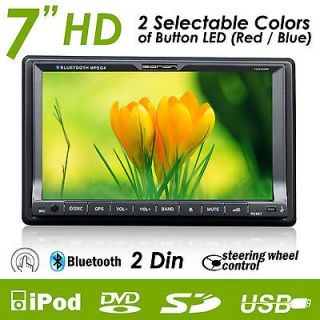  LCD 2 Din Car iPod Touch Screen USB Stereo DVD CD Player Radio
