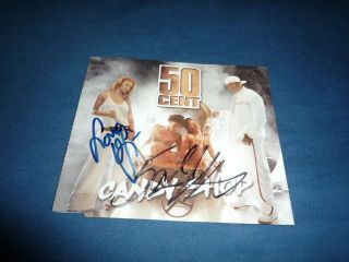   50 CENT signed autograph CD Cover In Person + OLIVIA Candy Shop