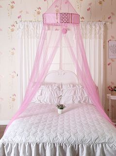 Mosquito Net Bed Pink Canopy Princess bedding Single Double Queen Bed