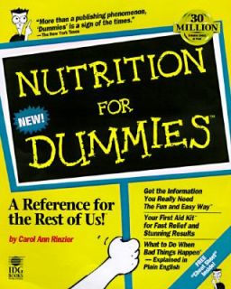 Nutrition for Dummies by Carol Ann Rinzler 1996, Paperback