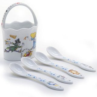 Cardew Alice in Wonderland Porcelain Tea Spoon & Basket Set *NEW*