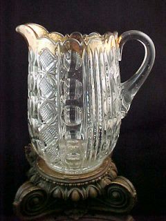 antique crystal pitcher in Antiques