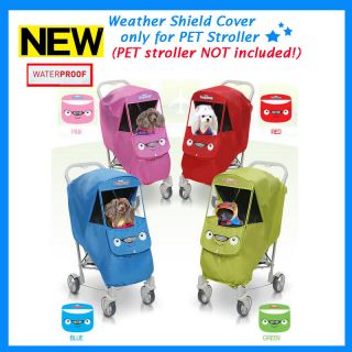   Weather Cover for Dog Cat pushchair jogger walker Gear zip carrier