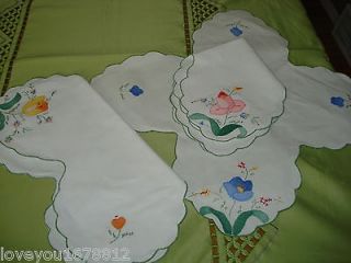Set of 3 Hot Roll basket liner covers~ Pink blue Yellow ~Flowers Free 