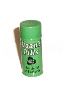 Vintage DOANS PILLS Metal Tin Medicine Canister Bottle Tube Container 