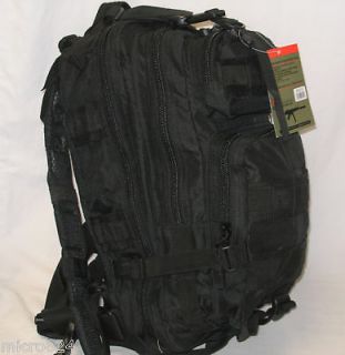 Tactical 3 Day Molle Military Assault Medium Backpack Swat Black NEW